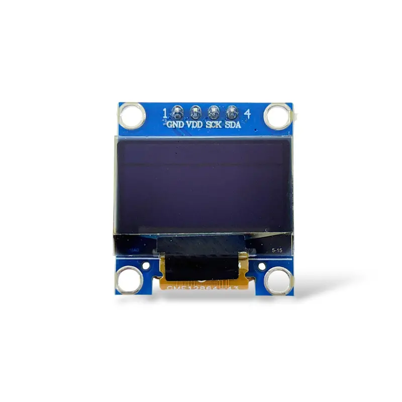 0.96 Inch Oled Display 128X64 Yellow Blue | 4 Pin I2c Ssd1306 Oled Module For Arduino & Esp32 1