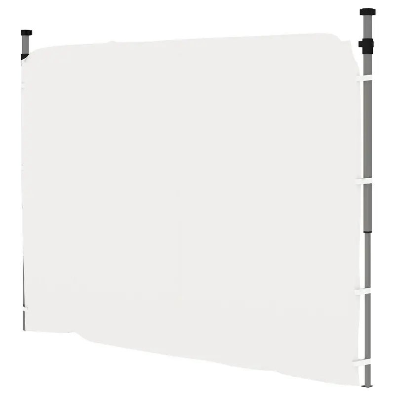 1-Pack Canopy Sidewall For 10' X 10' Canopy With 4 Mesh Bags & 2 Storage Pockets, White 2