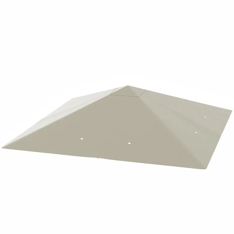 10' X 10' Gazebo Replacement Canopy Top Cover With Drain Holes, Grey 2