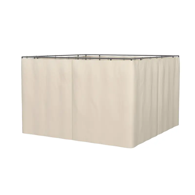 10' X 12' Universal Gazebo Sidewall Set (4 Panels) With Hooks, Beige 1