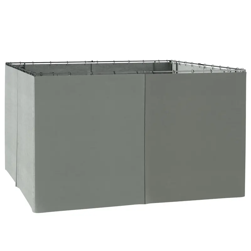 10' X 12' Universal Gazebo Sidewall Set (4 Panels) With Hooks, Dark Grey 1