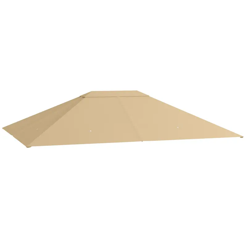 10' X 13' Gazebo Canopy Replacement With Vents And Drain Holes, Khaki 1