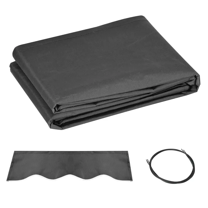 10' X 8' Retractable Awning Fabric Replacement, 280Gsm Uv Resistant Fabric, Grey 1