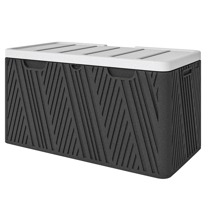 100 Gallon Lockable Hdpe Deck Box, Waterproof And Lockable 1