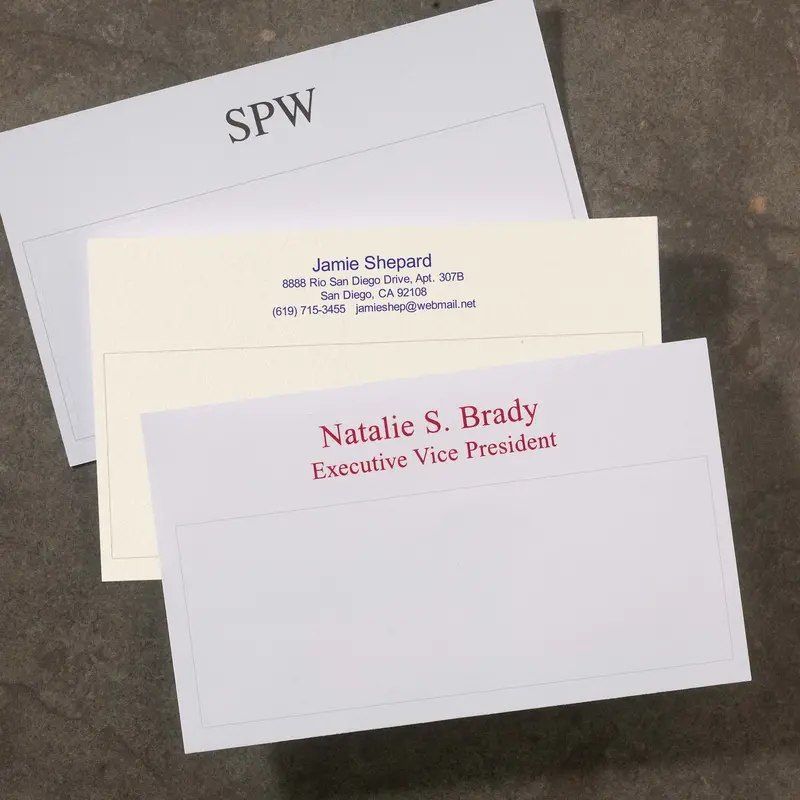 100 Personalized 3 X 5 Cards, Horizontal Window 1