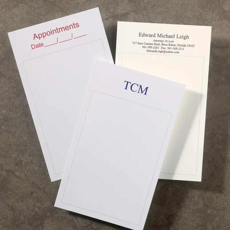 100 Personalized 3 X 5 Cards, Vertical Window 1