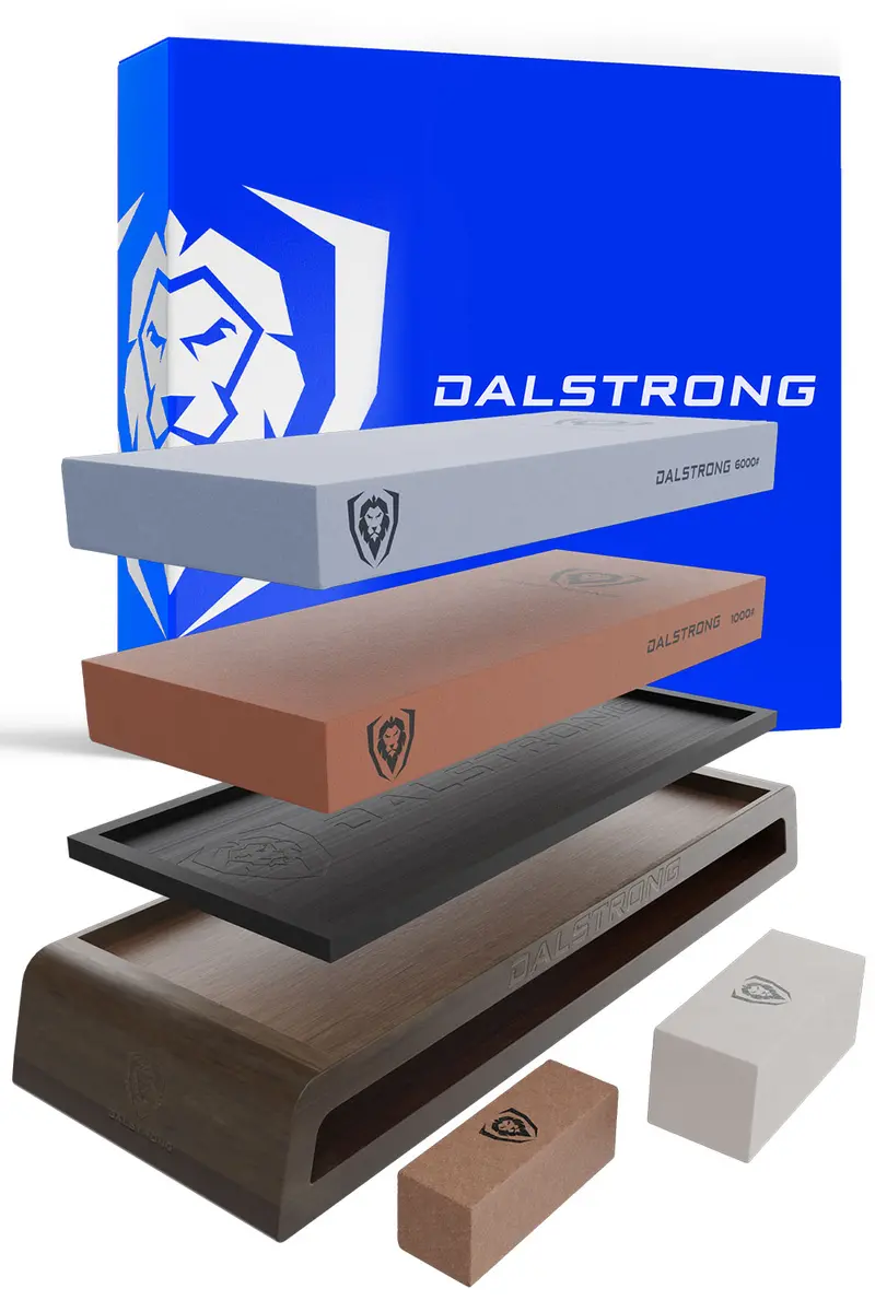 #1000 / #6000 Grit With Nagura Stone & Rust Eraser | Premium Whetstone Kit | Dalstrong © 1