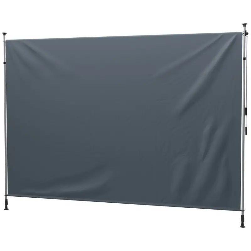 11.5' X 10' Retractable Patio Awning With Upf30+ & Water-Resistant Fabric, Dark Grey 2