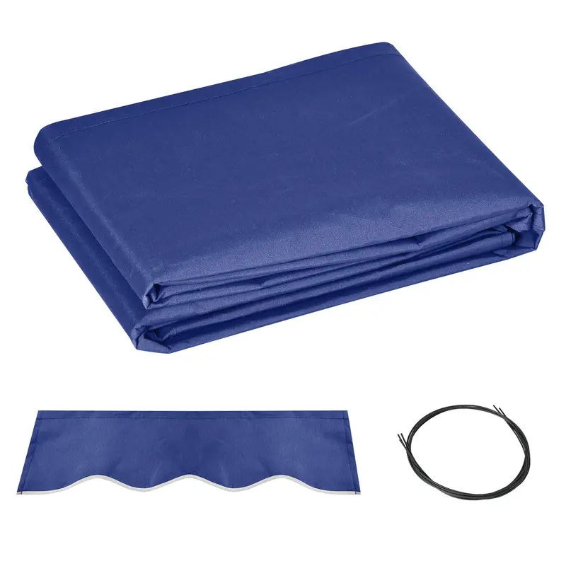 11' X 10' Retractable Awning Fabric Replacement, 280Gsm Uv Resistant Fabric, Navy Blue 1