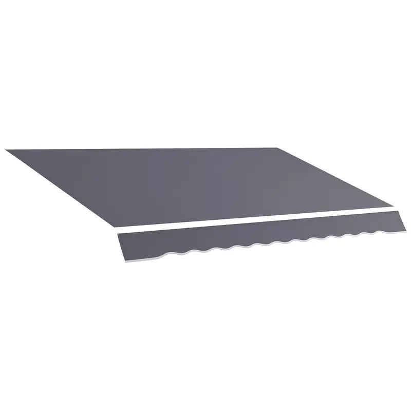 11' X 8' Retractable Awning Fabric Replacement, 280Gsm Uv Resistant Fabric, Grey 2