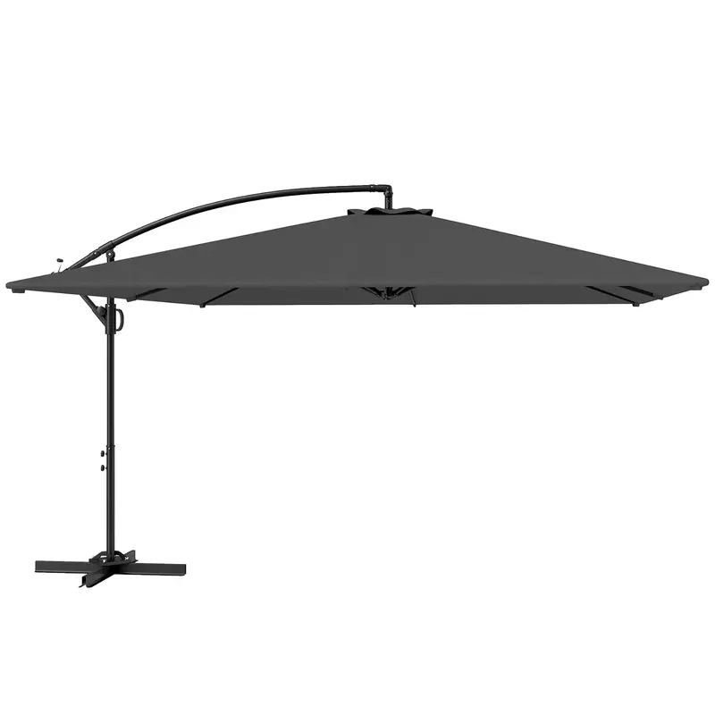 111" X 150.4" Cantilever Umbrella With 360° Rotation And Tilt, Grey 1