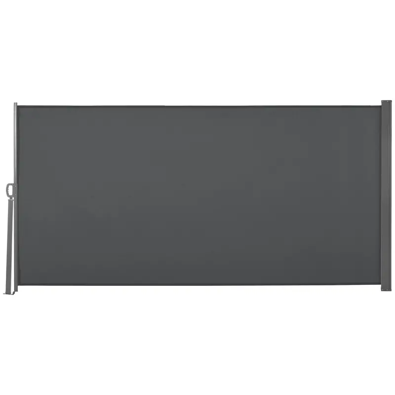 118" X 63" Retractable Side Awning With Uv & Wind Protection, Grey 1
