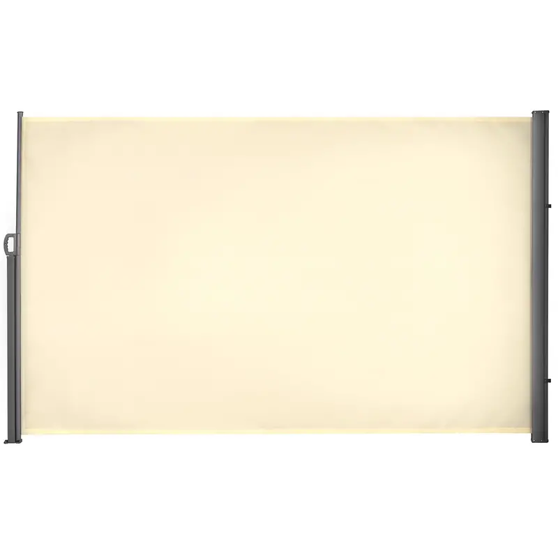 118" X 71" Retractable Side Awning With Uv & Wind Protection, Cream White 1