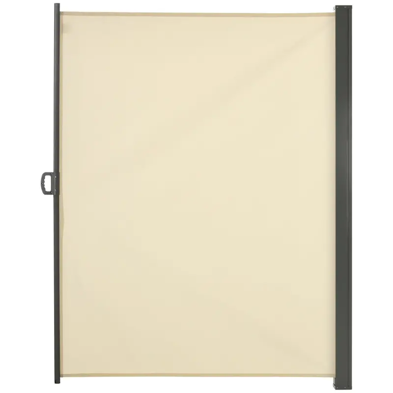 118" X 79" Retractable Side Awning With Uv & Wind Protection, Cream White 1