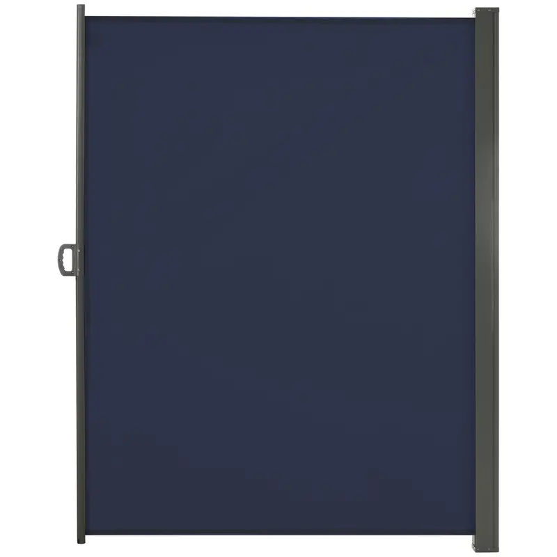 118" X 79" Retractable Side Awning With Uv & Wind Protection, Dark Blue 1