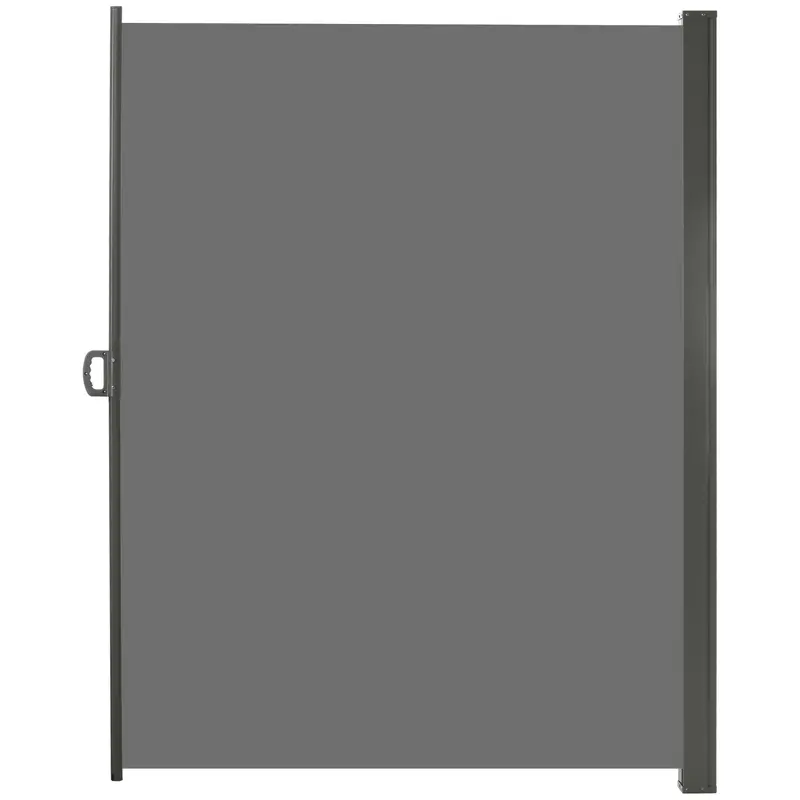 118" X 79" Retractable Side Awning With Uv & Wind Protection, Light Grey 1