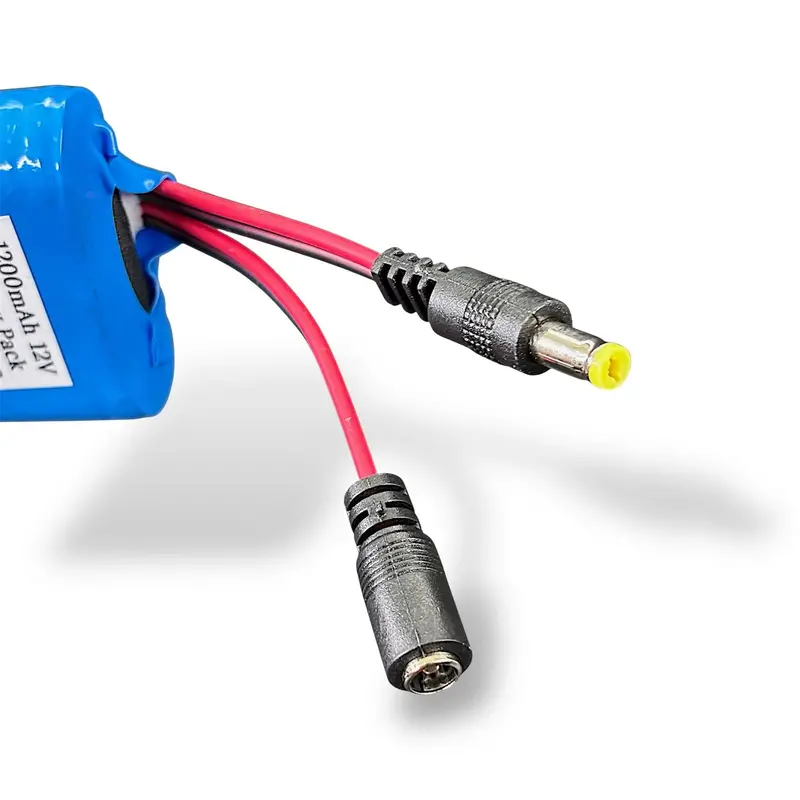 12V 1200Mah Rechargeable Battery Pack With 20A Bms | Hongli Lithium Battery With Dc Male & Female Socket For Robotics & Diy Projects 2