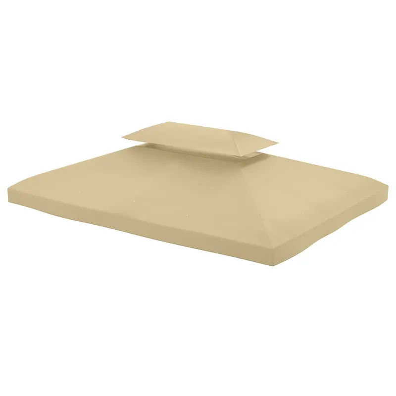 13.1' X 9.8' 2-Tier Gazebo Replacement Canopy (Top Only), Beige 2