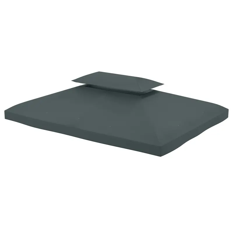 13.1' X 9.8' 2-Tier Gazebo Replacement Canopy (Top Only), Grey 2