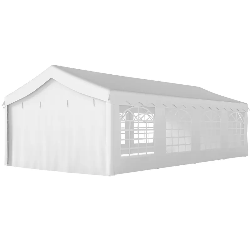 13' X 26' Heavy Duty Party Tent And Carport With Sidewalls, White 2