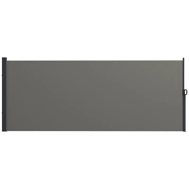 13' X 5' Retractable Side Awning, Full Cassette Privacy Screen, Dark Grey 1