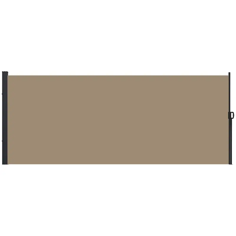 13' X 5' Retractable Side Awning, Full Cassette Privacy Screen, Khaki 1