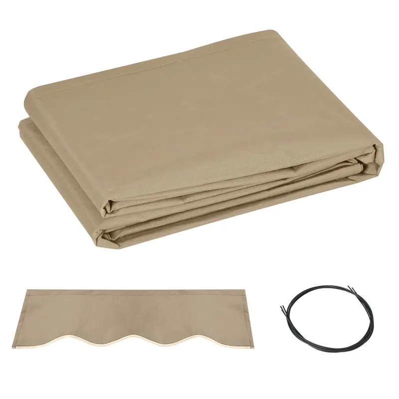 13' X 8' Retractable Awning Fabric Replacement, 280Gsm Uv Resistant Fabric, Beige 1