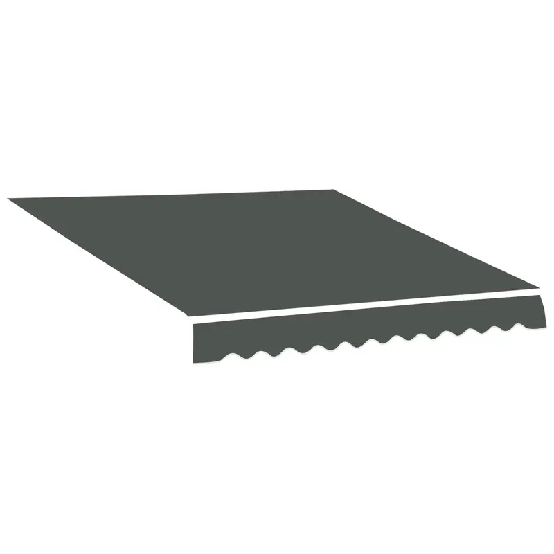 13' X 8' Retractable Awning Fabric Replacement, 280Gsm Uv Resistant Fabric, Grey 2