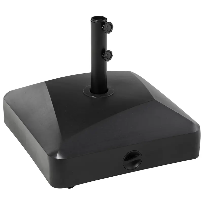 132Lb Wheeled Square Umbrella Base, Sand/Water Fillable, Black 1