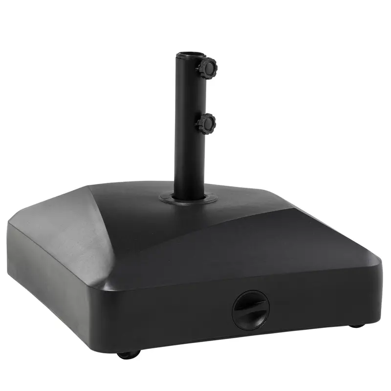 132Lb Wheeled Square Umbrella Base, Sand/Water Fillable, Black 2