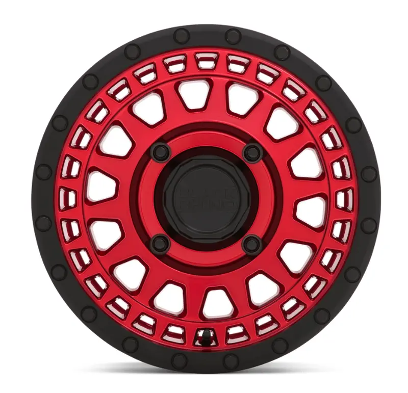 14X7.0 Black Rhino Parker Utv Candy Red W/ Black Lip 3