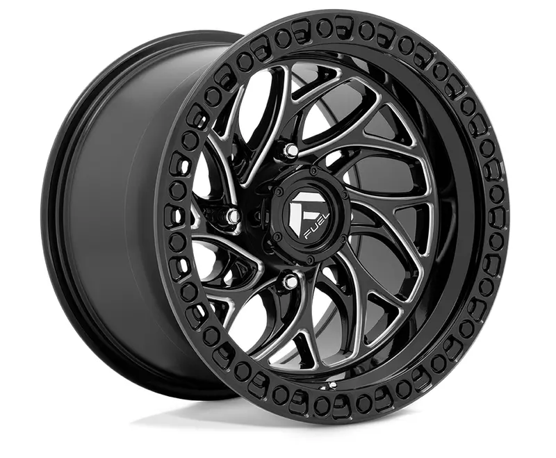 15X10 Fuel Runner D741 Gloss Black Miled 1