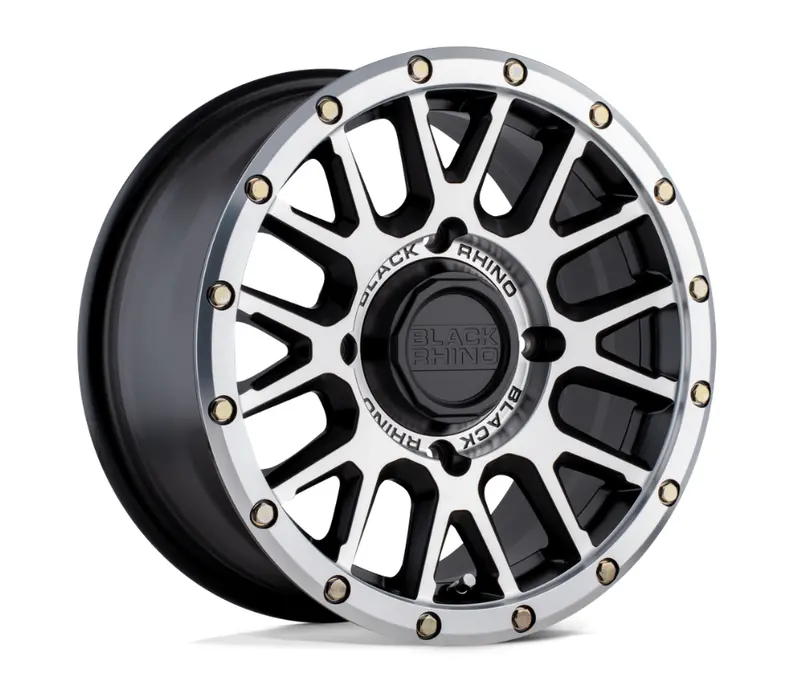 15X7.0 Black Rhino La Paz Utv Semi Gloss Black W/ Machined Face 1