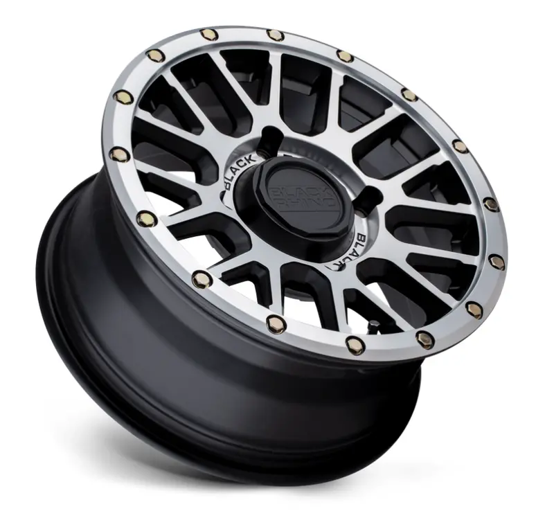 15X7.0 Black Rhino La Paz Utv Semi Gloss Black W/ Machined Face 2