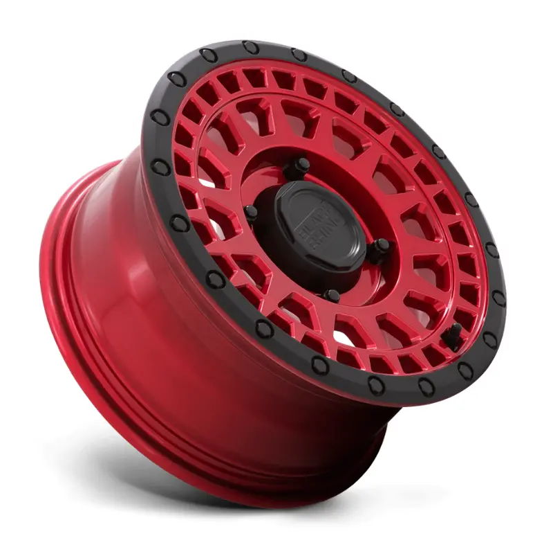 15X7.0 Black Rhino Parker Utv Candy Red W/ Black Lip 2