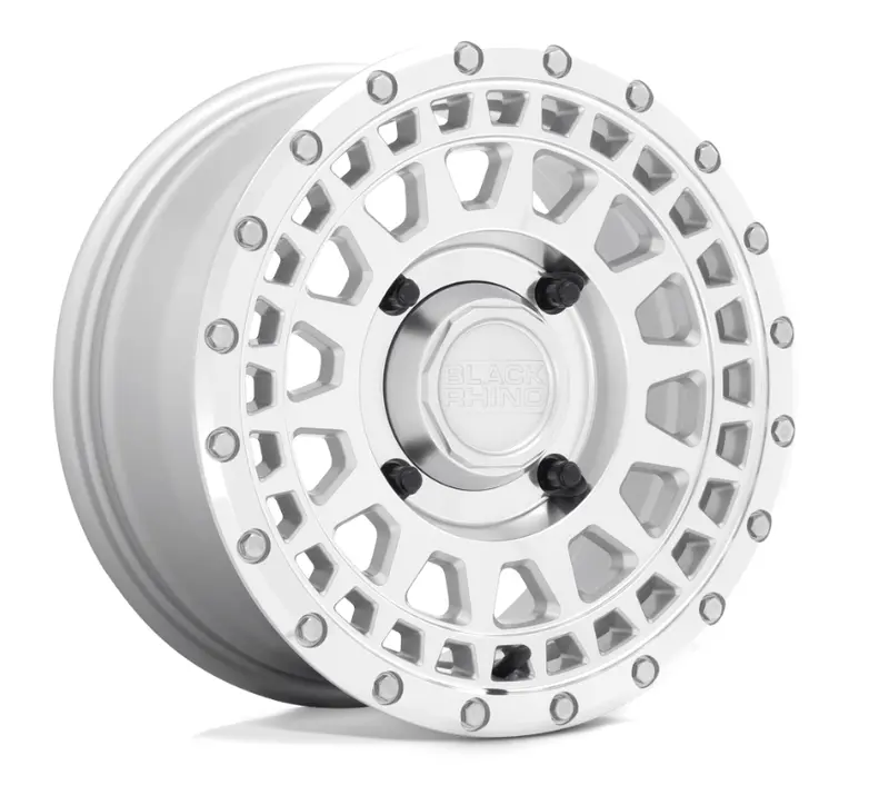 15X7.0 Black Rhino Parker Utv Silver W/ Mirror Cut Face 1