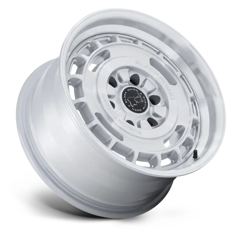 17X8.0 Black Rhino Br600 Vagabond Gloss Silver W/ Machined Face 2