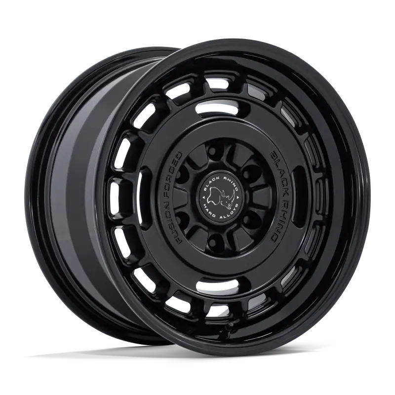 17X8.0 Black Rhino Br600 Vagabond Matte Black W/ Gloss Black Lip 1