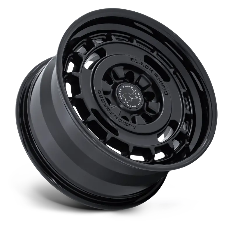 17X8.0 Black Rhino Br600 Vagabond Matte Black W/ Gloss Black Lip 2