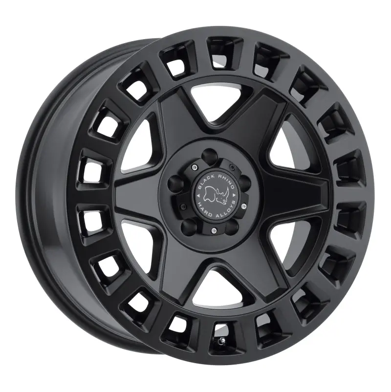 17X8.0 Black Rhino York Matte Black Wheel 1