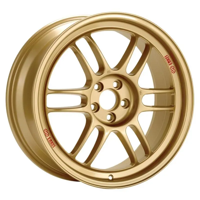 17X8.0 Enkei Rpf1, 5X100 45Mm Offset 73Mm Bore Gold Wheel 1