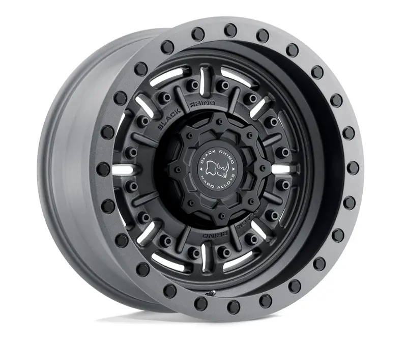 17X8.5 Black Rhino Abrams Textured Matte Gunmetal 1
