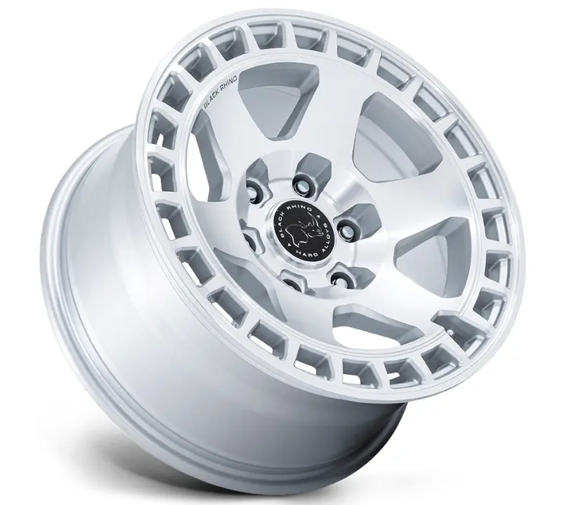 17X8.5 Black Rhino Bahari Br022 Gloss Silver W/ Machined Face 2