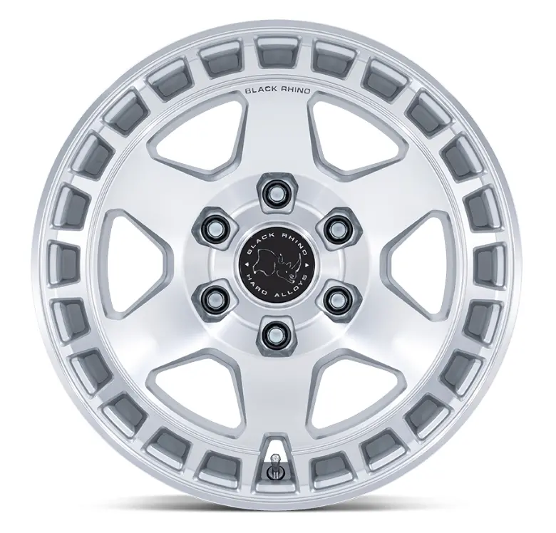 17X8.5 Black Rhino Bahari Br022 Gloss Silver W/ Machined Face 3