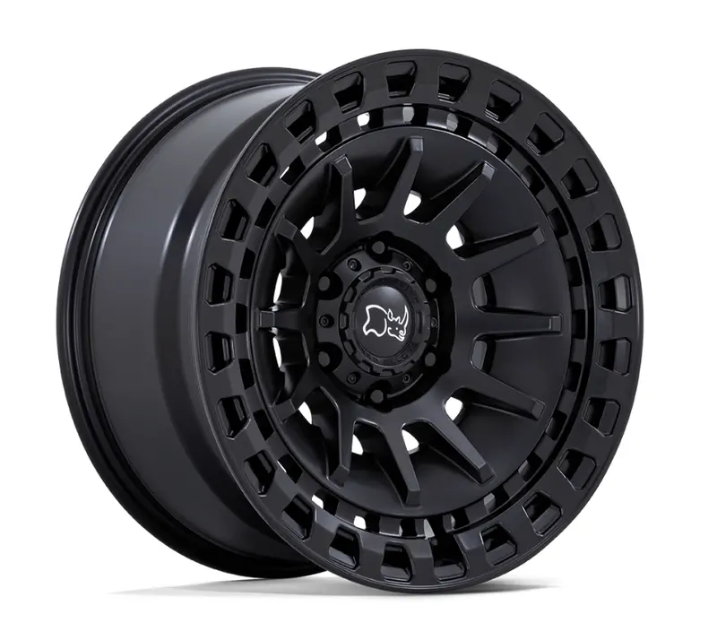 17X8.5 Black Rhino Barrage Matte Black 1