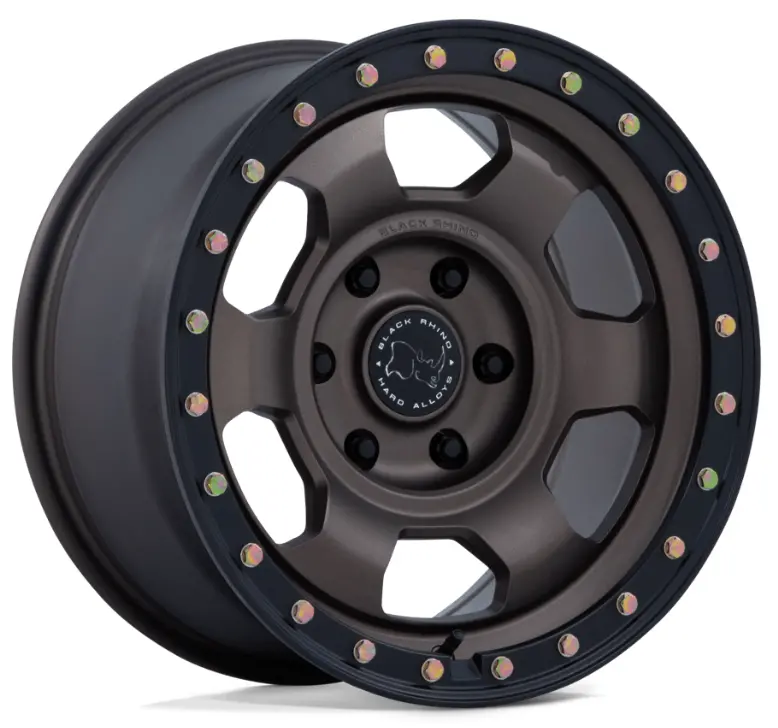 17X8.5 Black Rhino Br029 Trooper Burnt Bronze W/ Matte Black Lip 1