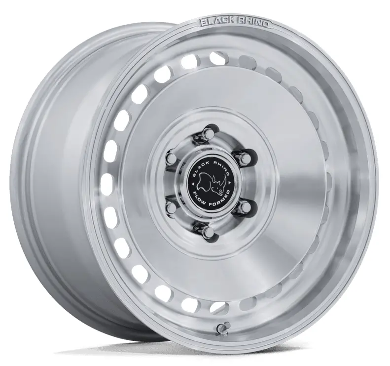 17X8.5 Black Rhino Br036 Basin Gloss Silver W/ Machined Face 1