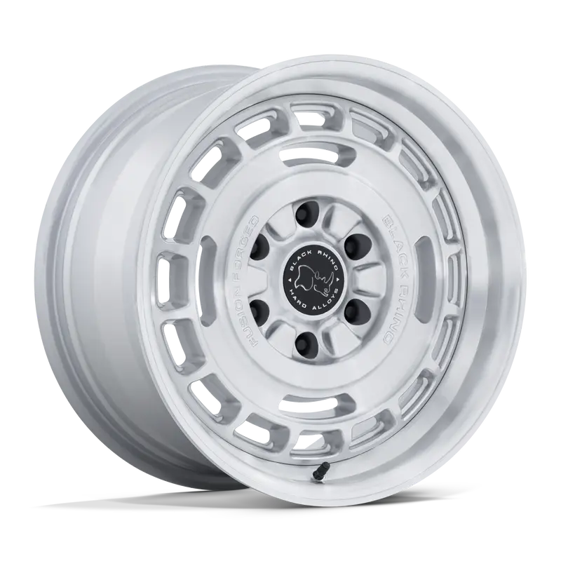 17X8.5 Black Rhino Br600 Vagabond Gloss Silver W/ Machined Face 1