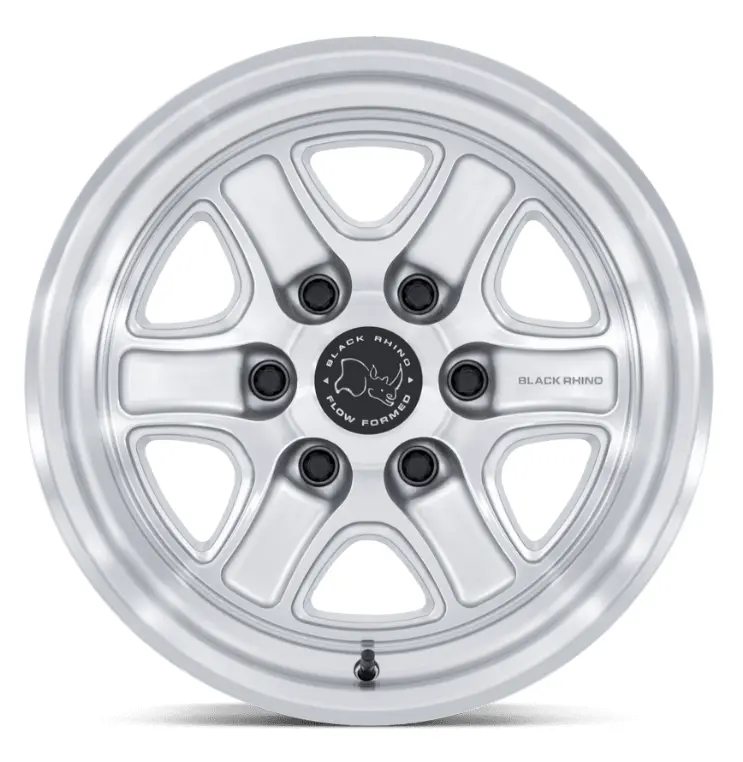 17X8.5 Black Rhino Echo Gloss Silver W/ Machined Face 2