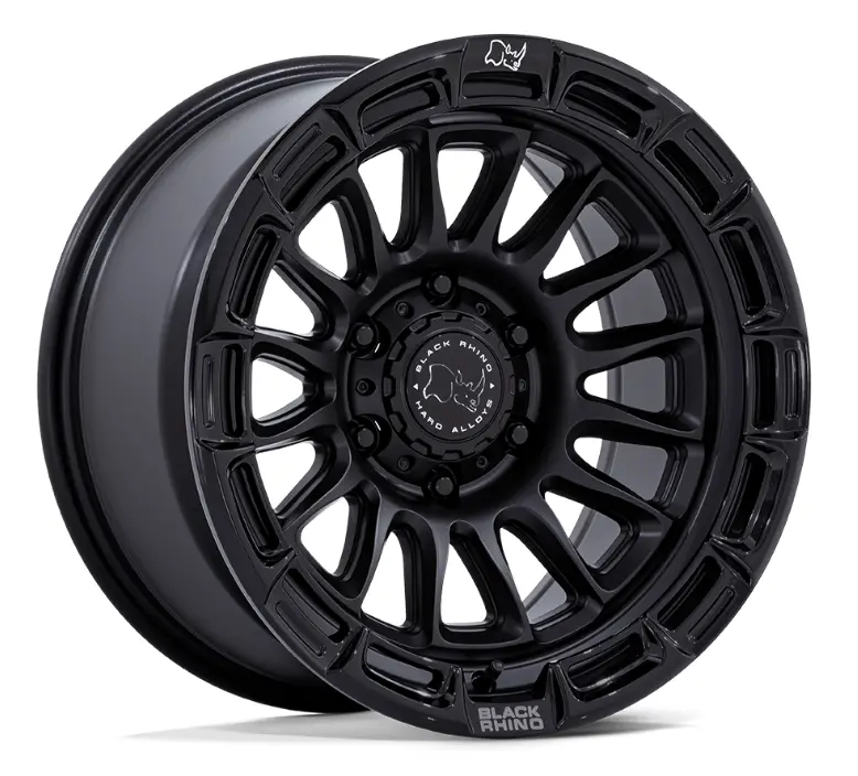 17X8.5 Black Rhino Rival Br025 Matte Black W/ Gloss Black Lip 1